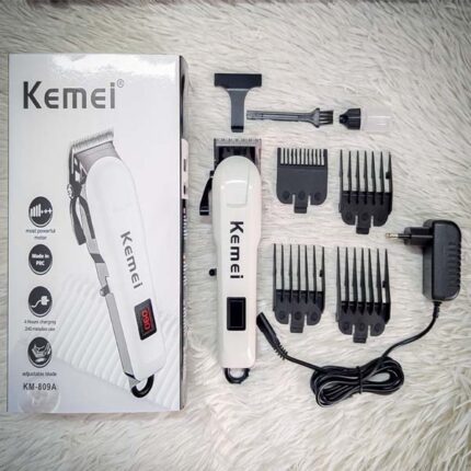 Kemei KM-809A Professional Hair Trimmer for Men – Rechargeable & Cordless