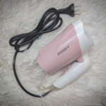 Kemey KM-6831 Foldable Travel Hair Dryer – Hot & Cool Modes, Compact Design