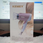 Kemey KM-6831 Foldable Travel Hair Dryer – Hot & Cool Modes, Compact Design - Image 5