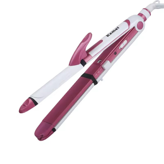 Kemei KM-1291 Professional 3 in 1 Hair Styler – Straightener, Curler & Crimper - Image 3