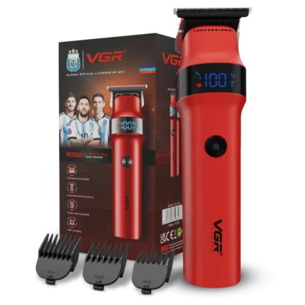 VGR V-987 Professional Beard Trimmer with Digital Display, Turbo Mode 7000RPM & 400 Minutes Backup