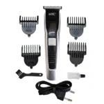 HTC AT-538 Rechargeable Beard & Hair Trimmer | Stainless Steel Blade & 60-Min Backup