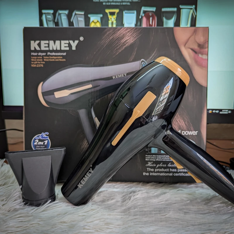 1 Kemey KM-2376 – 3000W Professional Hot & Cold Hair Dryer - Image 1