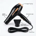 Kemey KM-2376 – 3000W Professional Hot & Cold Hair Dryer - Image 2