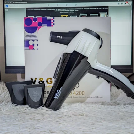 V&G Pro 4200 Professional Hair Dryer – 2000W AC Motor, 1 Year Warranty