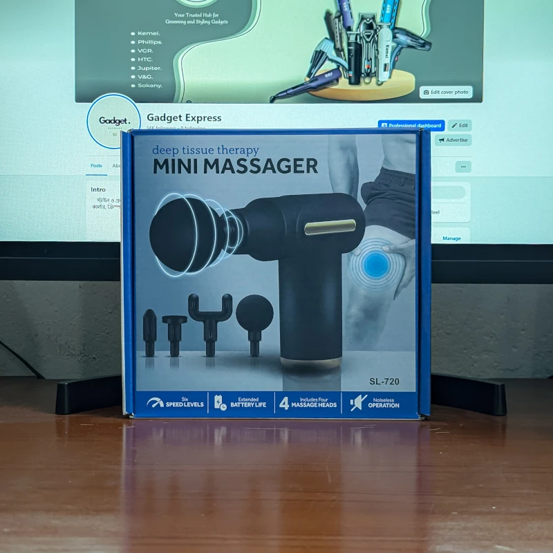 3 SL-720 Massage Gun – Powerful Metal Head Body Massager with Type-C Charging - Image 1