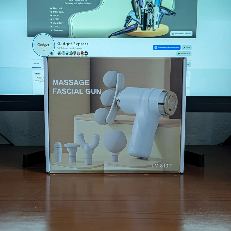 4 LM-810T Massage Fascial Gun – Triple Head Body Massager with Type-C Charging - Image 1